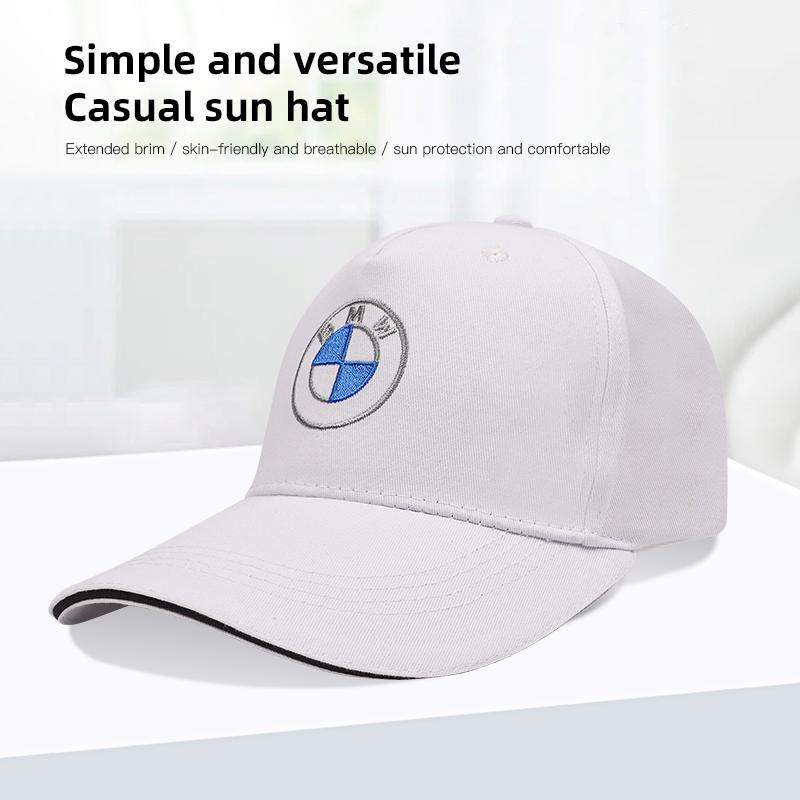 2026 Hot Car Badge Peaked Cap Sports Sunshade Baseball Hat For BMW X3 X4 X5 E28 E90 F20 E46 E60 E70 GT Series i3 i4 G26 F01 F02 M3 M4 M5