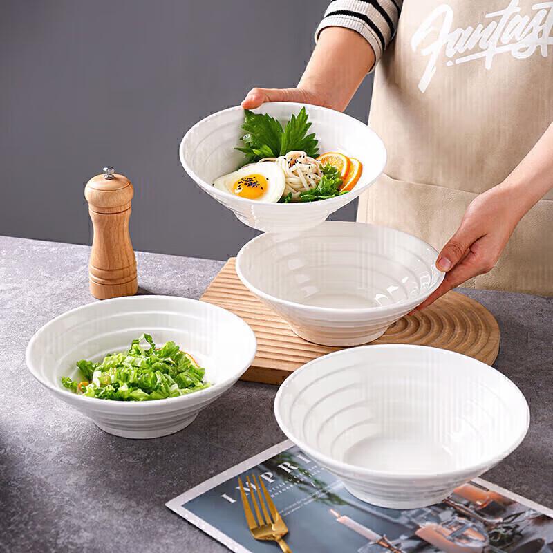 Jieyachie Ceramic Soup & Noodle Bowls (4-Pack) 8-inch (4-pack)