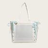 New Japanese Cute Sweet Ribbon Ita Bag Lolita Girls Transparent Handbags Fashion Large Capacity Tote Bag Aesthetic Shoulder Bags