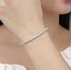 Cross Round 4mm Hip Hop Bracelet - Single Row Full Diamond Fashion Jewelry