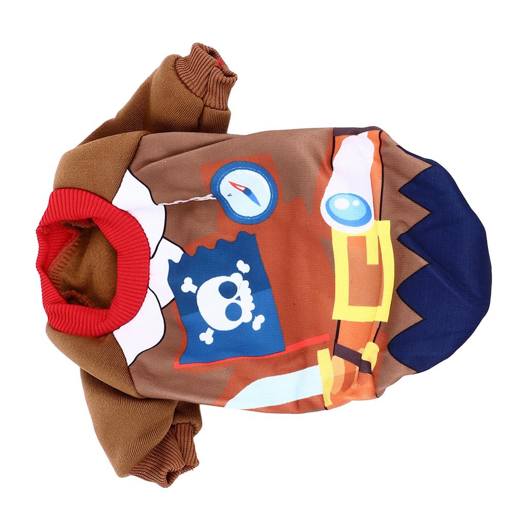 Halloween Hundeshirt Modisches Interessantes Totenkopfmuster Bequemes Welpen T-Shirt für Party Täglich M