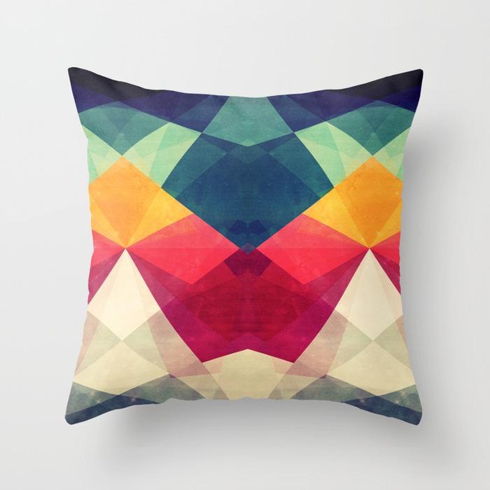 Nordic Symphony Geometric Abstract Color Pillow Cover Office Sofa Cushion Car Cushion Polyester Pillow Cover