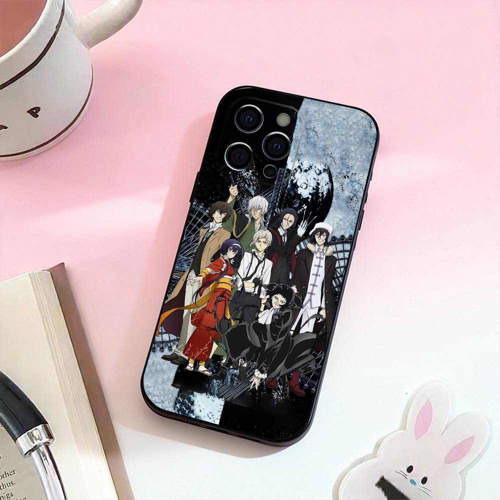 HOT B-Bungou Stray Dogs  Phone Case For iPhone 17,16,15,14,13,12,11 Plus,Pro Max,Soft Silicone Black Cover