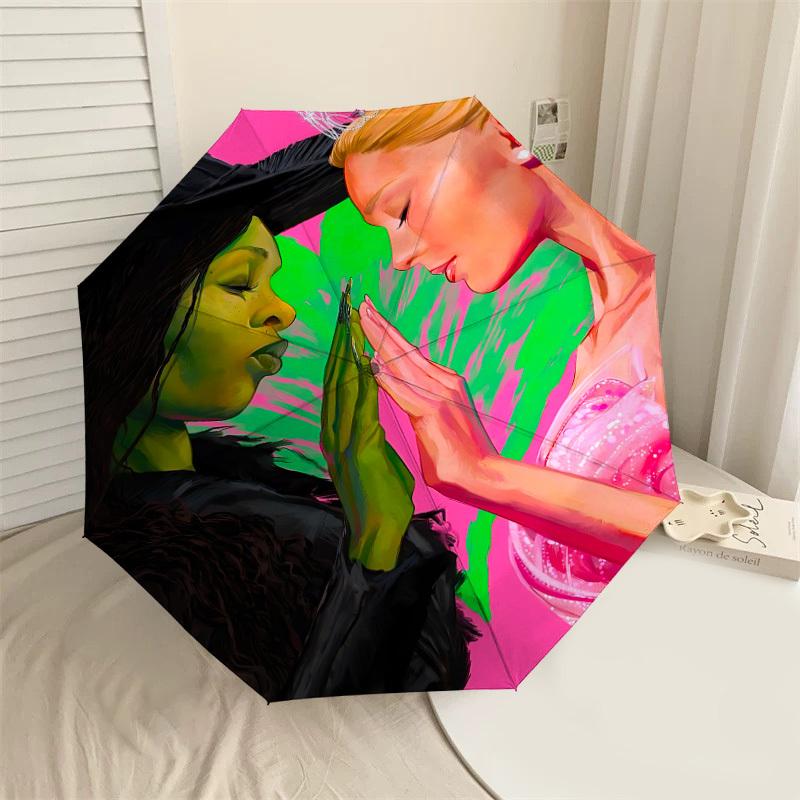 Princess Vs. Witch: A Magical Encounter Matching Umbrella with Automatic Open/Closed Function, Outdoor Protection