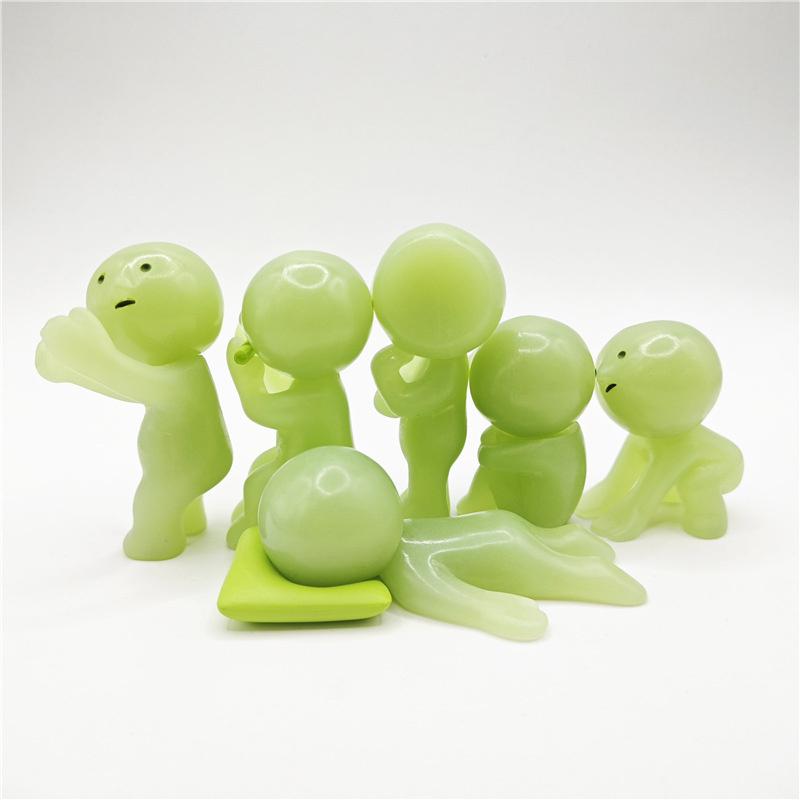 Oppgradert Versjon 6 Deler Smiski Life Series Lysende Dukke Blindboks Hjørnedekorasjon Skrivebordsmodell Juleleke Overraskelsesgave