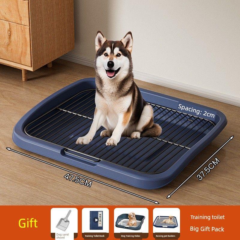 

Dog Toilet Large and Medium Size Small Dog Special Anti-Step Shit Dog Fixed-Point Toilet Artifact Dog Urinal Pet Supplies Navy blue (24.00kg Large Tablet)