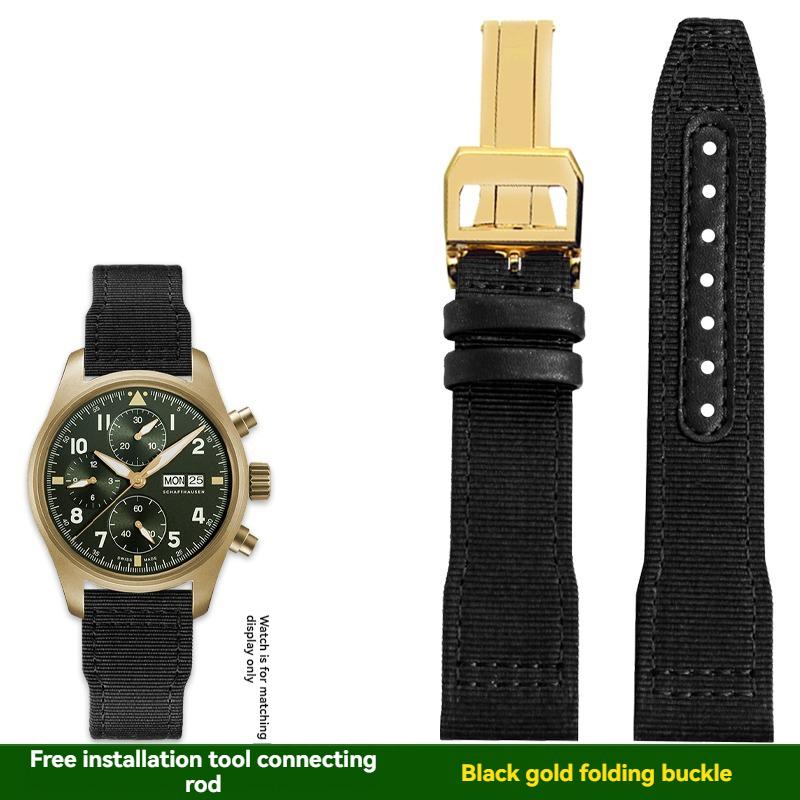 Voor IWC pilot Mark XVIII Spitfire Portugal serie outdoor sporten nylon canvas horlogeband voor heren 20 21 22MM