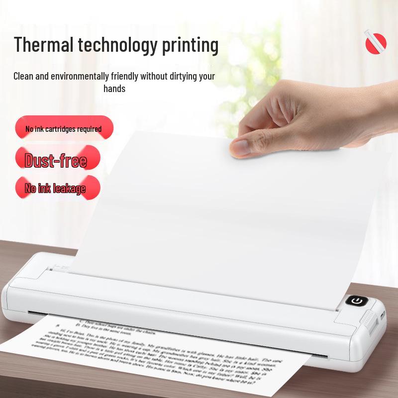 A4 Portable Inkless Thermal Printer for Home and Test Papers