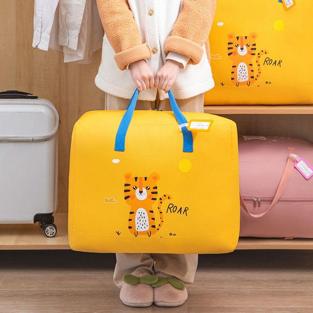 Zipper Kindergarten Quilt Storage Bag Cartoon Pattern Luggage Bag Cute Clothes Moving Bag Blanket