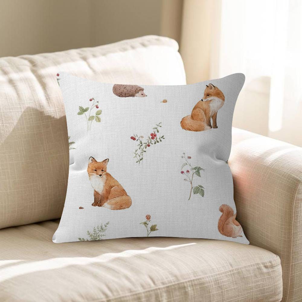Cartoon Animal Bear Fox Squirrel Cushion Cover 30x50 Polyester Sofa Cushion Decorative Throw Pillows Home Decoration Pillowcover