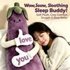 Big Cute Long Banana Eggplant Plush Pillow Love You Stuffed Doll Soft Cartoon Vegetable Fruit Plush Toy Sleeping Companion Gift