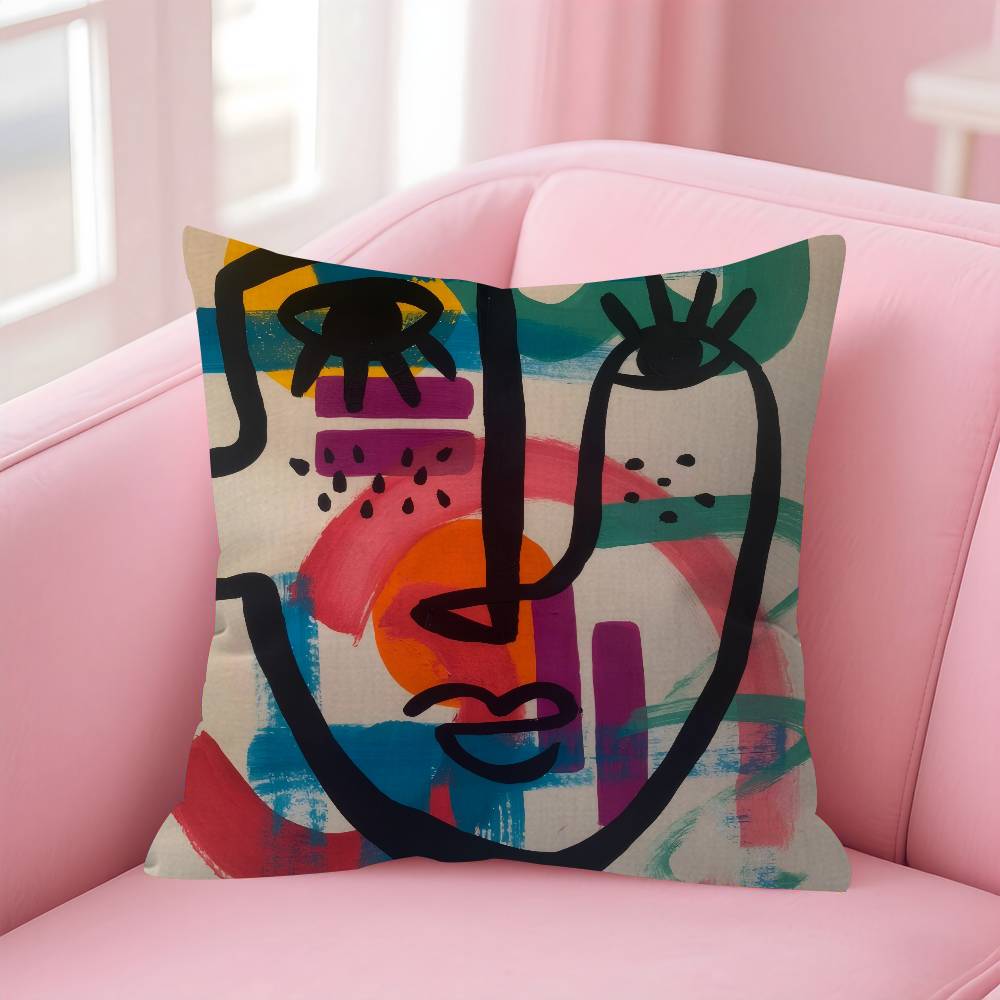 Abstract Picasso Art Classic   Cushion Cover Car Throw Pillow Case For Sofa Car Christmas Gift