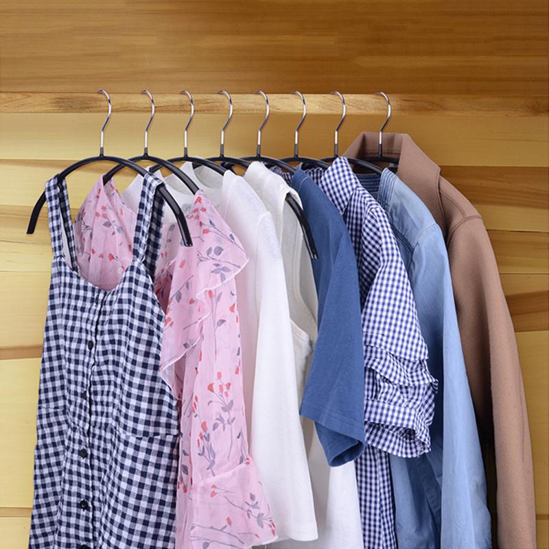 Arc Metal Thickened With Non-Slip Pads Clothes Hangers Perfect For Dresses Blouses And Pants Shirts And Sweaters Home Hangers