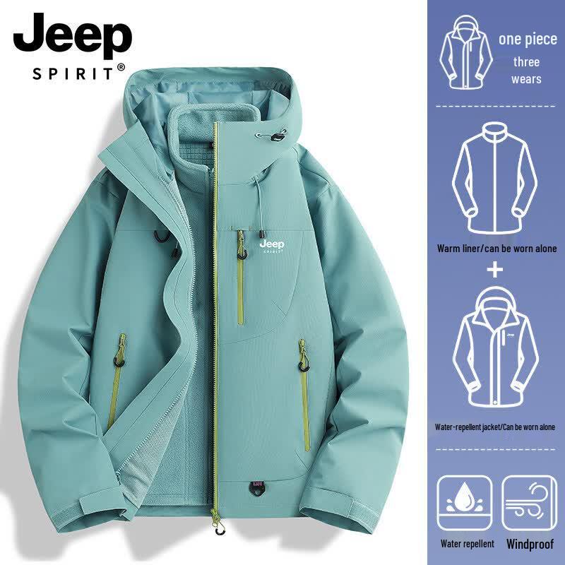 JEEP Men s 3-in-1 Outdoor Windproof Waterproof Jacket 3XL