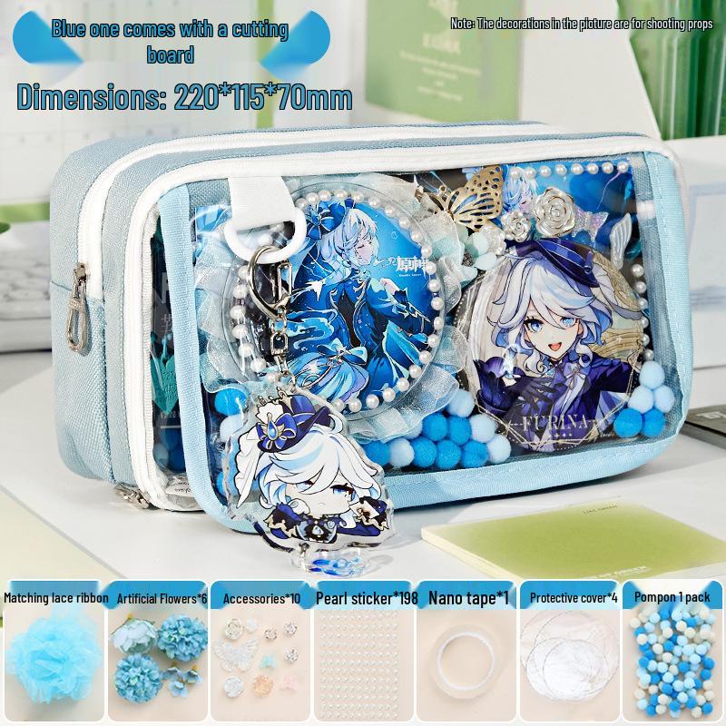 Large-Capacity Transparent Pencil Case for Girls - Souvenir Set