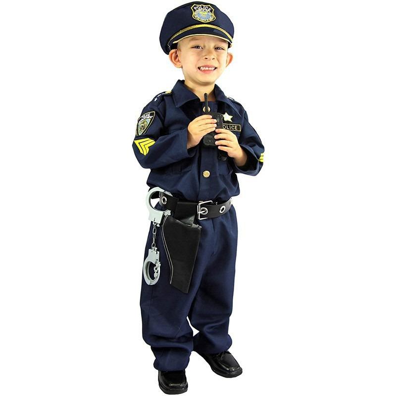 Kids Police Clothes Career Dress Up Halloween Party Show Games Show Suits