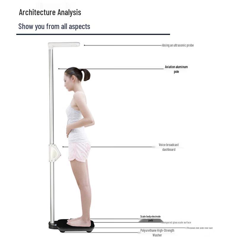 BERYL Smart Ultrasonic Height and Weight Scale (CN Version)