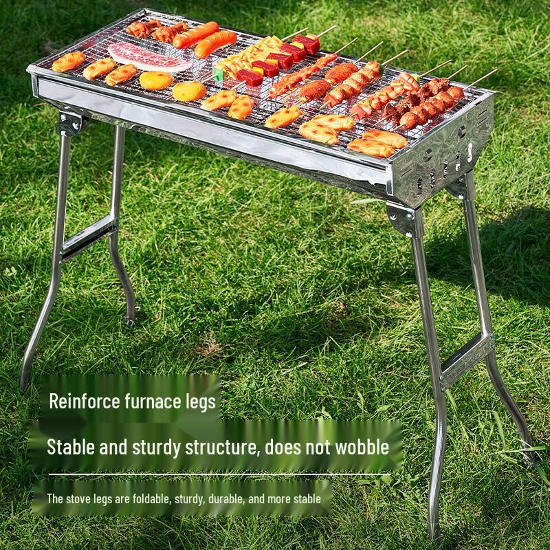 Portable Foldable Stainless Steel BBQ Grill