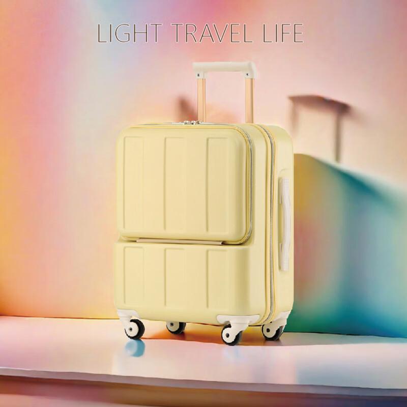 Japanese Style Front-Opening Spinner Luggage with USB Charging 20 inch