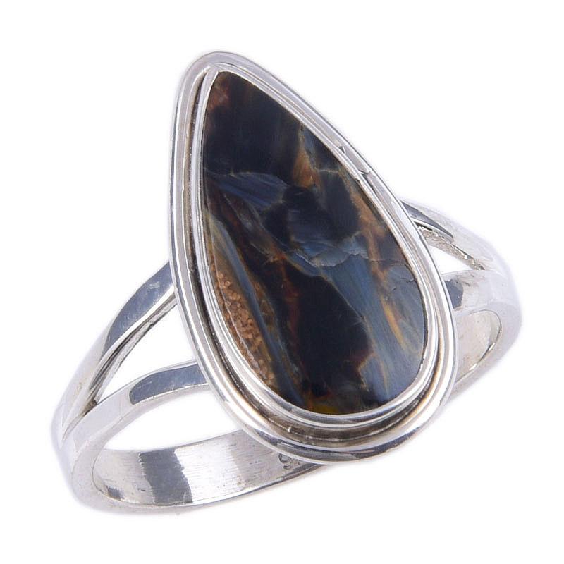 Natural Pietersite Gemstone Handmade 925 Solid Sterling Silver Ring Size 9 I7a88