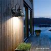 A84E-2X Vintage Wall Sconce Gooseneck Barn Flat Light Industrial Vintage Farmhouse Wall Sconce Outdoor Waterproof (Black)