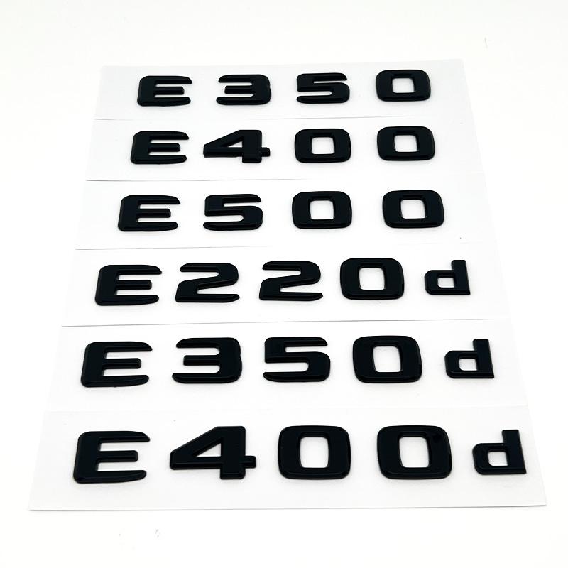 Rstcl5 3D Logo Chrome ABS E200 E300 E320 E220 Emblem Letters Sticker Car Trunk Badge for E-Class 220 200 300 W21