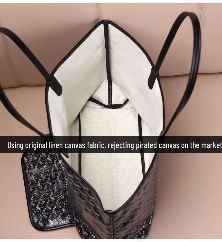 Goya Hahnentritt Tragetasche: Große europäische und amerikanische Y-Print-Handtasche zum Einkaufen und für Mutter-Kind-Gebrauch