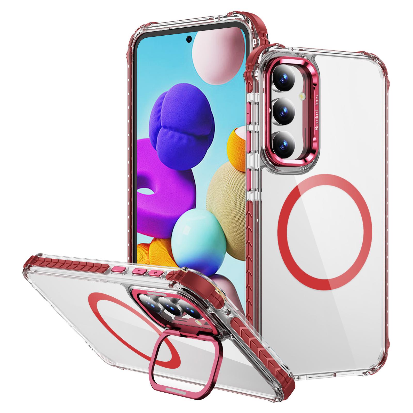

For Samsung Galaxy S23 FE Clear Phone Case with Lens Kickstand Cover Magnetic Case F