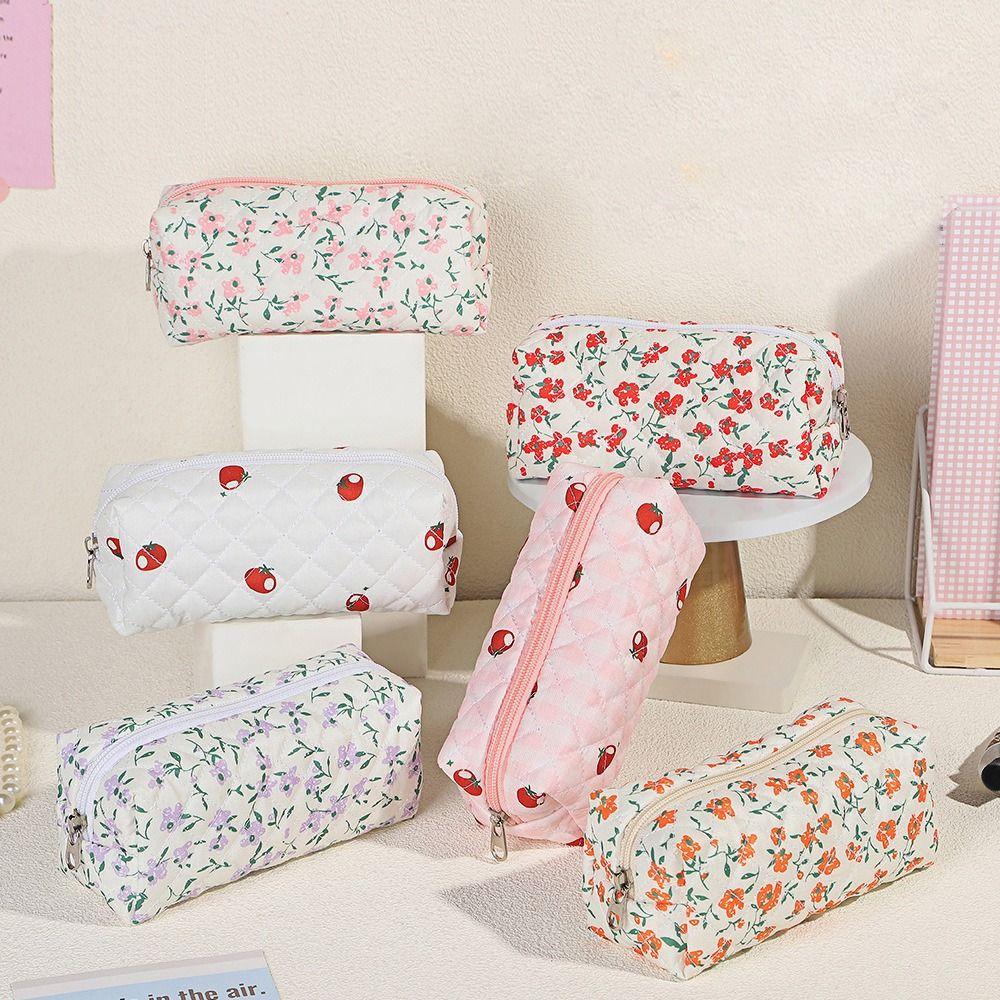 Aesthetic Floral Pencil Bag Gook Looking Stationery Storage Bag  Student Supplies