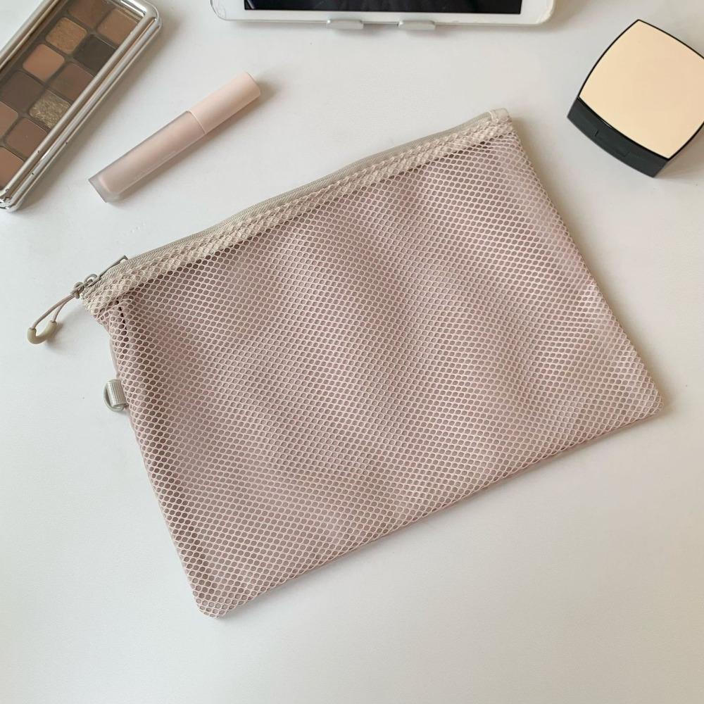 Multi-purpose Mesh Makeup Storage Bag Card Holder Double-layer Mesh Coin Purse Lipstick Cosmetics Square Travel Mini Bag Travel