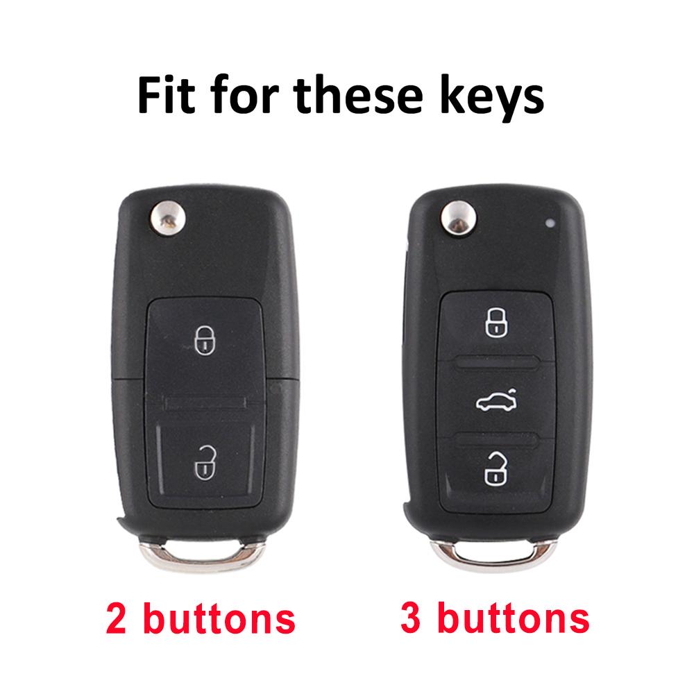 Leather Tpu Car Flip Key Case Cover For Vw Volkswagen Altea Tiguan Seat Leon Skoda Octavia Kodiaq Polo Golf Passat Beetle