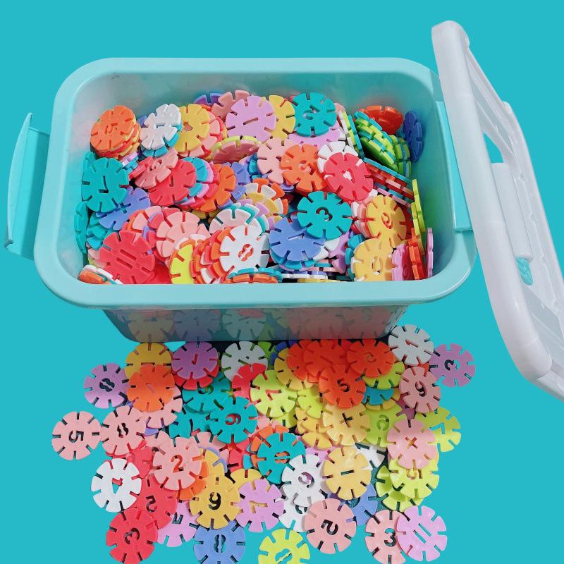 Large Snowflake Building Blocks for Kids - Thick, Durable Pieces for Boys Aged 4+