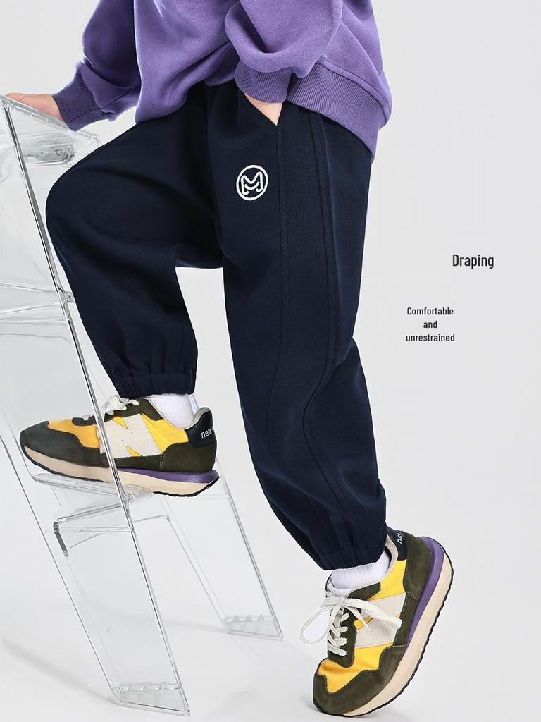 Sportiga träningsbyxor för pojkar 2025 Vår/Höst Casual långbyxor för barn