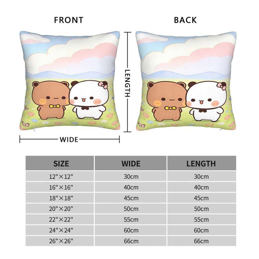 Bear Cartoon Cute Bubu Dudu Pillow Case Cushion Cover Soft Custom Diy Pillow Cover Novelty Pillowcases For Sofa Car Home Decor