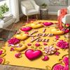 1Pc Love Hearts Celebration Rug, Office Carpet Indoor Outdoor Doormat, Non-Slip, Comfortable, Living, Christmas Halloween, Xmas Gift G110