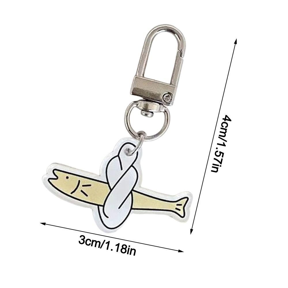 Portable Acrylic Bag Keychain Pendant Cartoon Hanging Purse Pendant Fish Keyring Girls