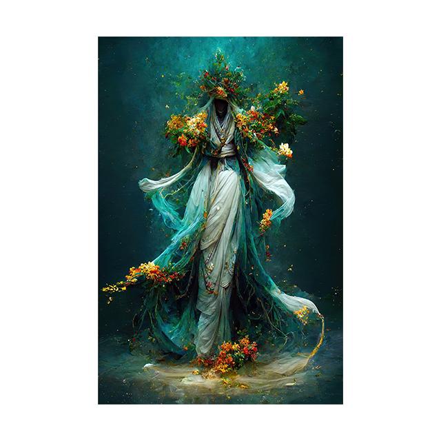 Raven Queen Sacral Redemption Posters and Prints Wall Art Pictures Flower People Canvas Painting Living Room Home Decor Cuadros