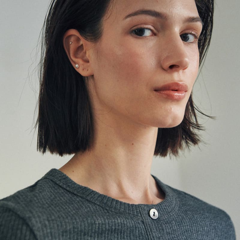 verte [14k gold] Deux.k.46 / pearl piercing (2 size)