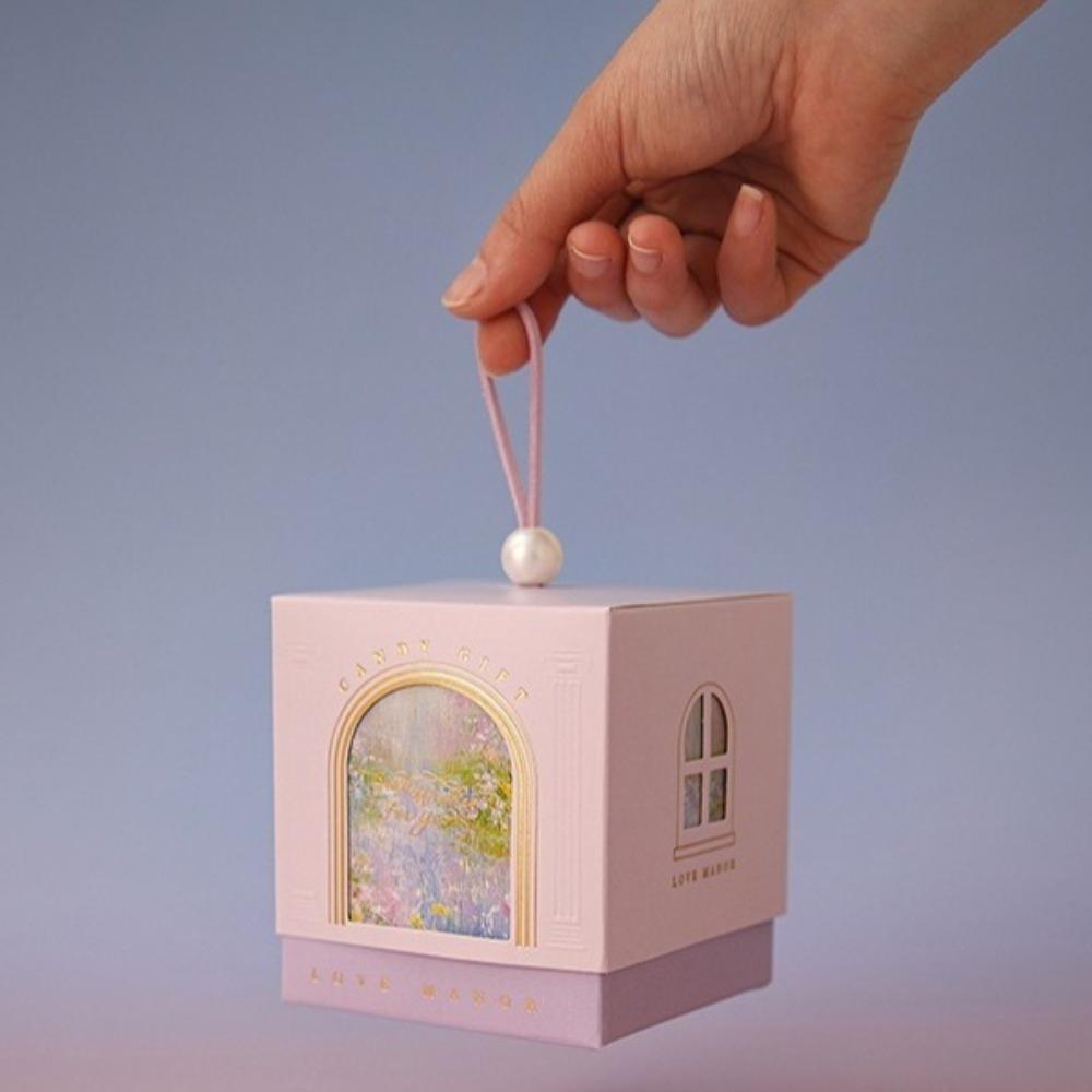 10pcs Luxury Chinese Candy Boxes Elegant Empty Wedding Gift Boxes Portable Paper Sweet Snack Packaging Box Birthday Party