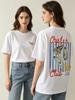 Oyster Club gedrucktes Unisex T-Shirt Sommer Kurzarm Rundhals Bequem Weiche Oberteile Sommer Lässig Unisex Kleidung