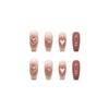 1 Pc Set of Short Acrylic Coffins on False Nails Reusable French Fingertips Kawaii False Nails with Design  