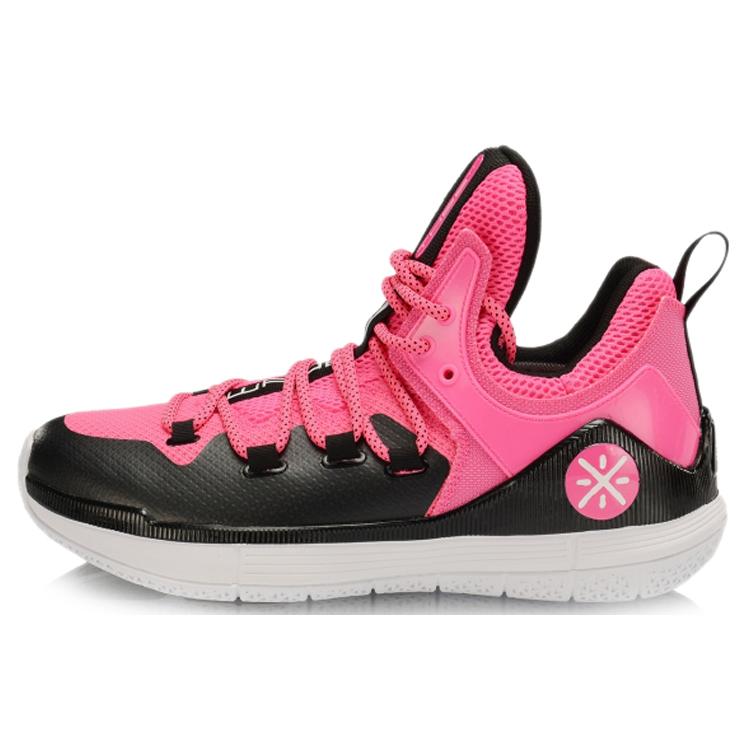 

new LiNing The Sixth Man 2019 Way Of Wade Cushioning Anti Slip And Wear Resistant Low Top Basketball Shoes Men s Black Pink 41.5