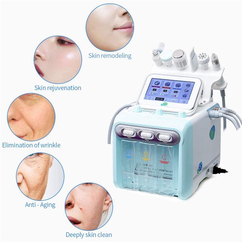 6 in 1 kleine Blase Sauerstoff Hydrafacial Maschine Mikrodermoabrasion Gesichtsreinigungsgerät Home Salon Spa Hautpflegegerät