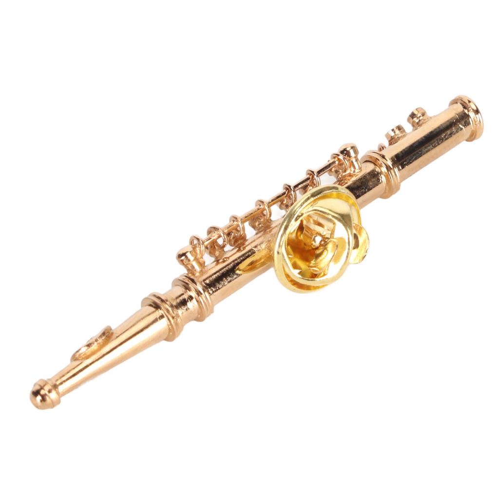 Music Brooch Elegant Exquisite Metal Gold Color Beautiful Musical Instrument Brooch for Party
