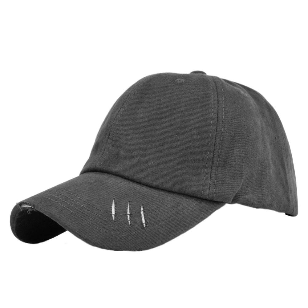 New Hole Baseball Caps Men Women Solid Color Cotton Sunhat Outdoor Sports Cycling Hats Fashion Unisex Sunscreen Cap Casual Hat