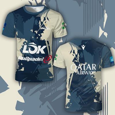 Summer New Tennis T-shirt Daily Loose Quick-drying Breathable Short-sleeved Men's And Women's Outdoor Running Sports Tops