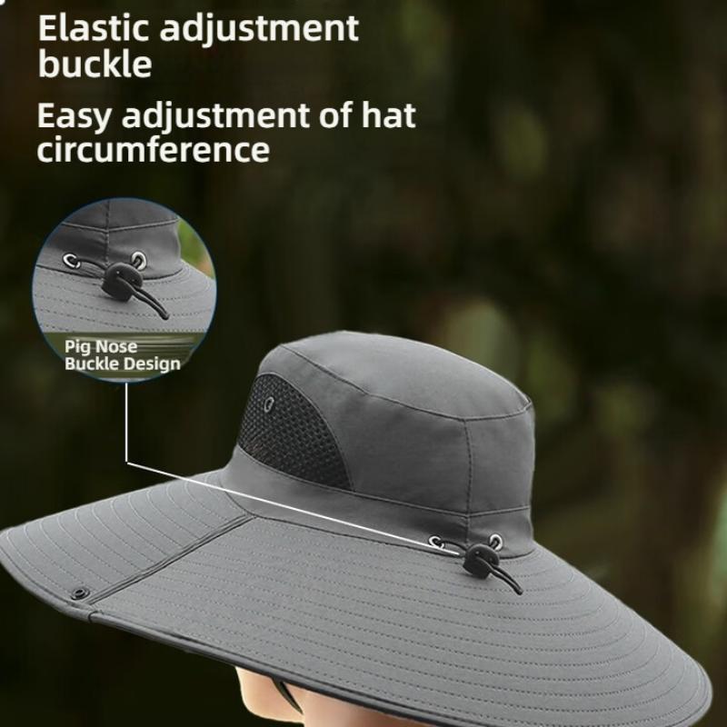 Sunscreen Hat for Men Sunshade Hat for Men Fisherman's Hat Large Brim Sun Hat, Hiking Hat Fishing Hat Cool Hat Sunshade Hat