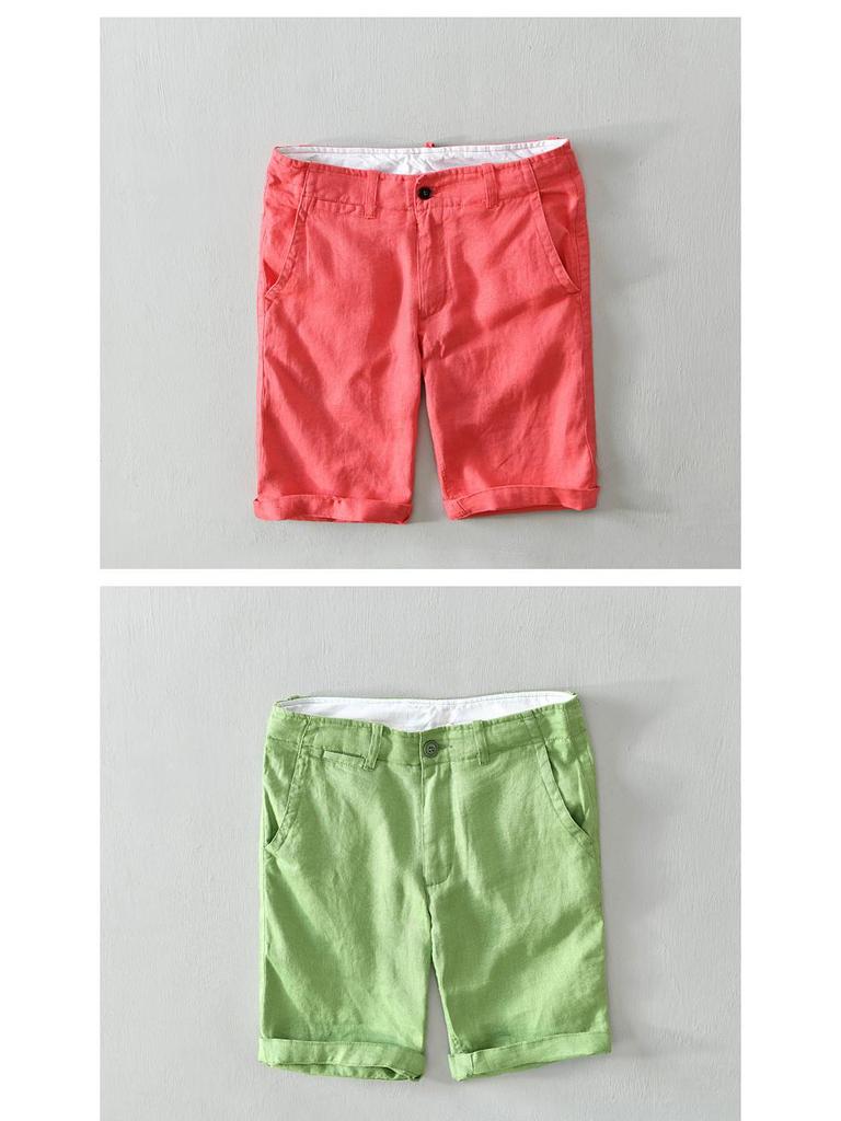 Men's Lightweight Linen Casual Shorts - Breathable, Versatile, Loose Fit Beachwear