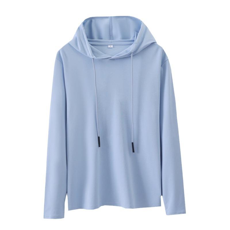 

Women s New Hoodie Sweatshirt for Women Spring and Autumn Long-sleeved Knitted Sweater Mercerated Cotton Hooded T-shirt Top Thin M