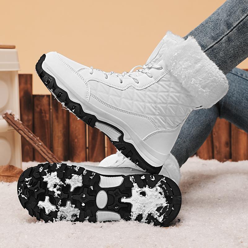 TUINANLE Winter Snow Boots Women Ankle Boots Men Shoes Motorcycle Boots Female